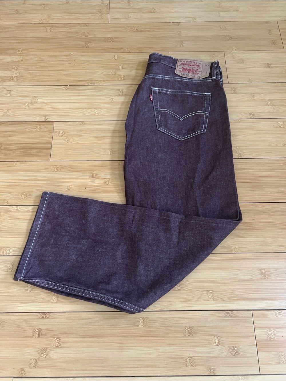 Levi's Men's Dark Indigo Straight-Leg Jeans with Red Tab 36x30